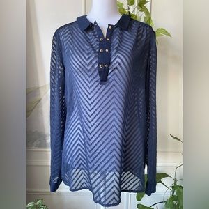 MANGO TEXTURED SLEEVED BLOUSE 💋